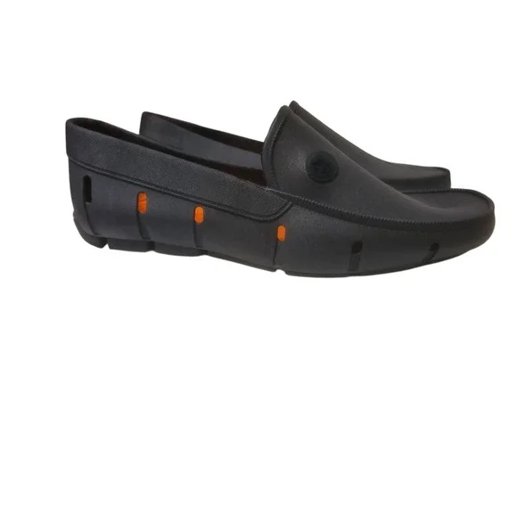 Izod Aqua Boat Shoe Mens Size 8 Black Color EUC Rubber Material - Picture 5 of 13